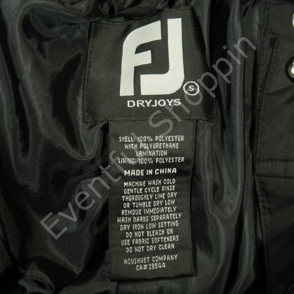 FootJoy Dryjoys Pants Mens S Black Golf Shell Snap All Weather - Picture 5 of 6